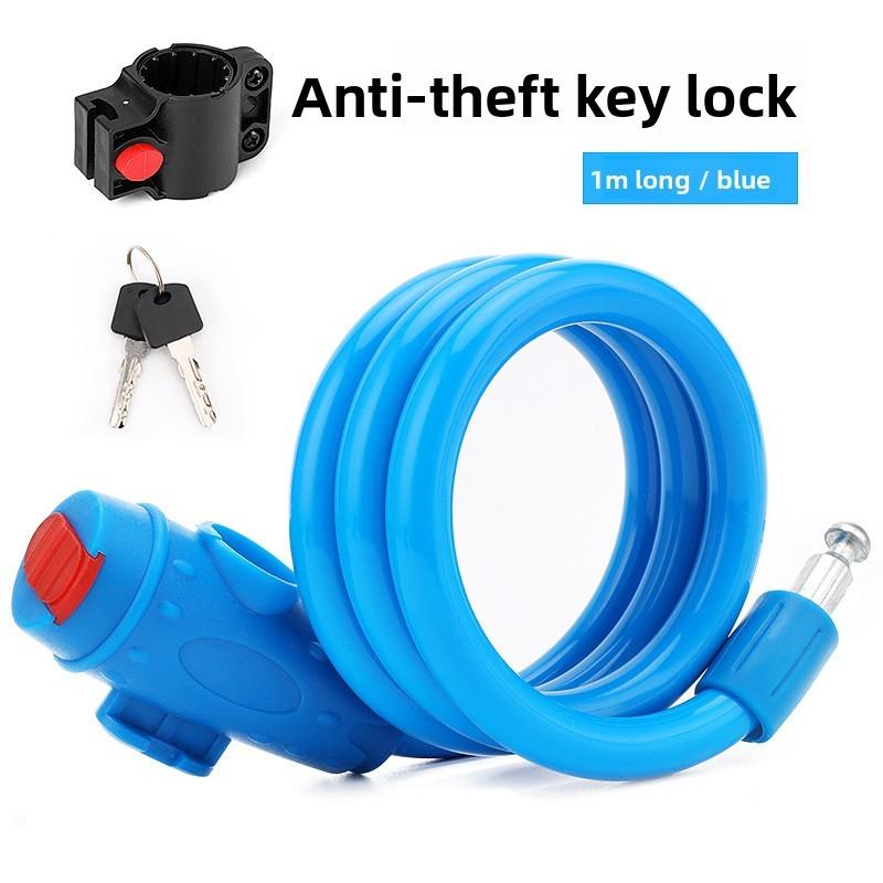 Bicycle Lock Color Steel Wire Lock Antitheft Key Lock For Cycling Equipment