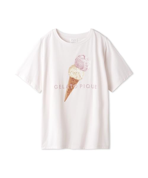 

gelato pique Футболка оверсайз с одним принтом «Мороженое» (PWCT244212) Женский Розовый, розовый