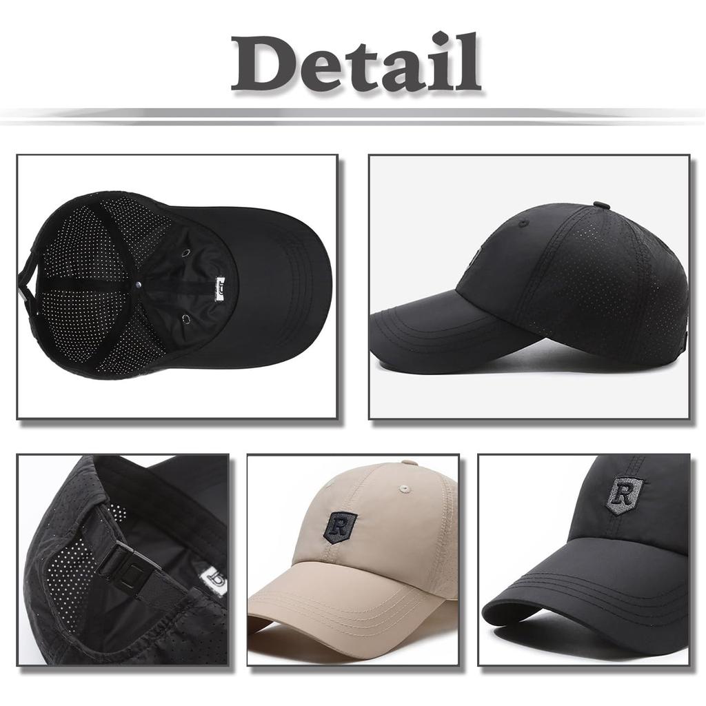 White Fang Kappe Hut Atmungsaktiv Sonnenschutz Laufen Sport Outdoor Herren Damen CZA081 (Schwarz)