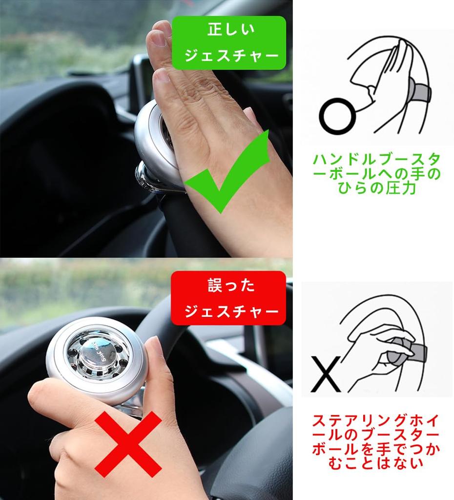 Renjzle Steering Wheel Spinner, Handle Spinner, Steering Knob, Mounting Handle Size 0.9 - 1.7