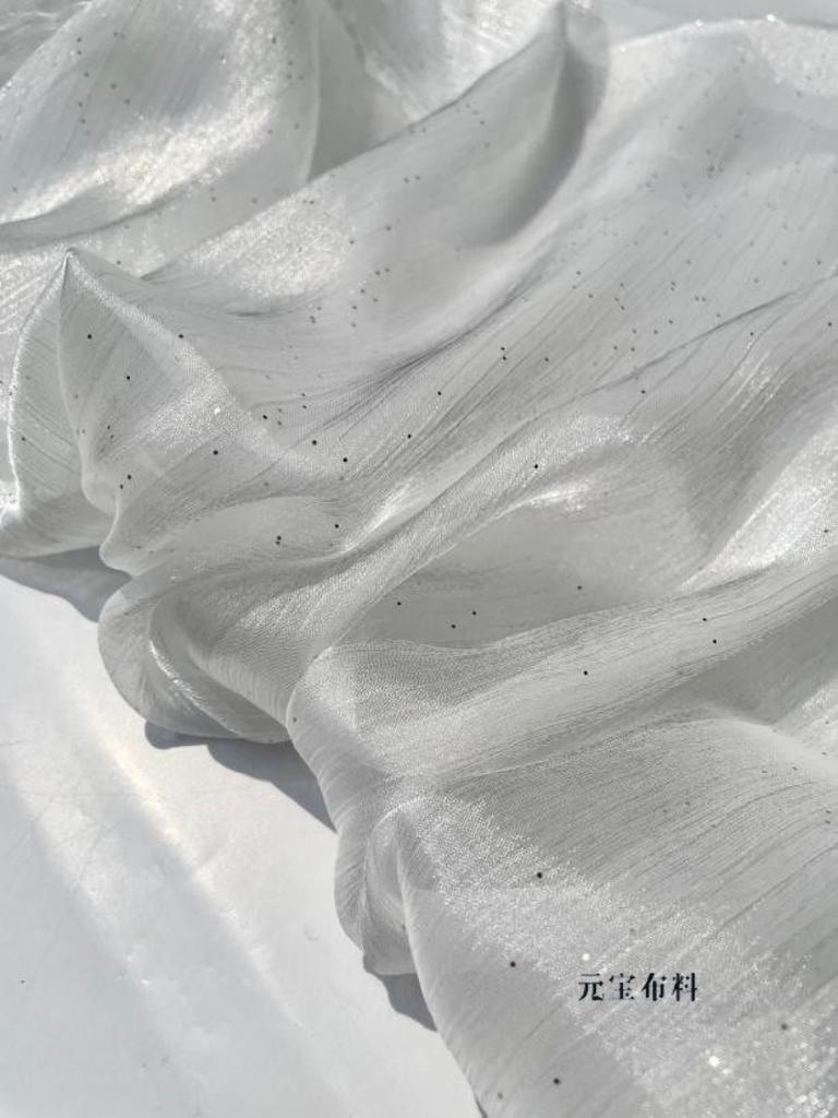Soft Glitter Starry Sky Organza Fabric By The Meter for DIY Decoration Clothing Skirts Dresses Sewing Shiny Cloth Sequined
