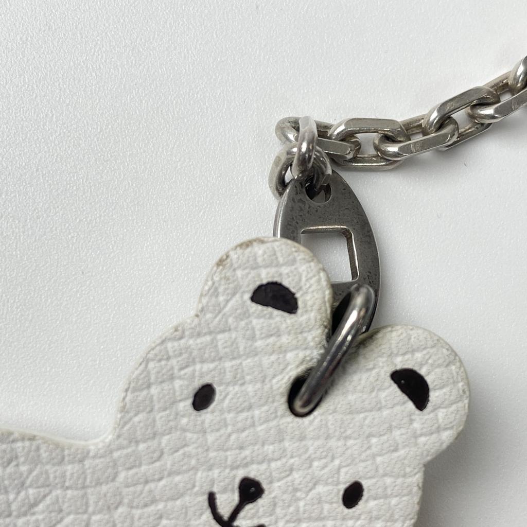 Used HERMEScharm white/Brown Women