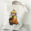 Japan Cartoon Comics Zenitsu Agatsuma Bedruckte Canvas-Tasche Große Kapazität Pendler-Tragetasche Lässige Umhängetasche für Damen 7563