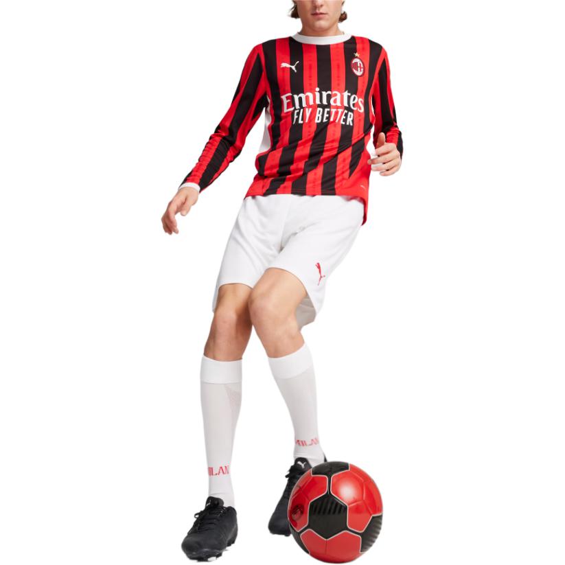 Puma AC Milan Series Comfortable Quick-Dry Outdoor Casual Loose-Fit Mid-Rise Sports Shorts Men Shorts White 775130-05