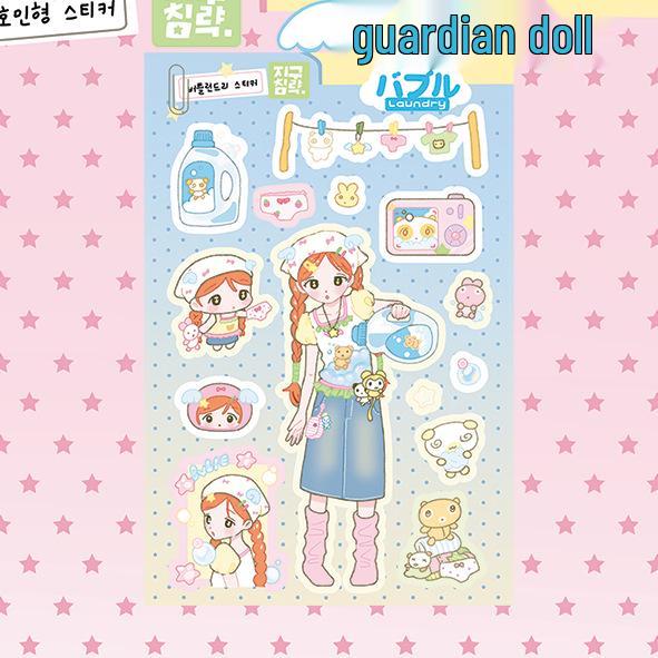 Korean Style Cartoon Girl Stickers - Cute & Creative DIY Decoration