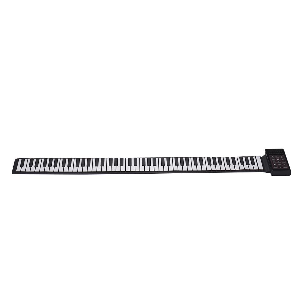 Portable Electric 88 Keys Roll Up Piano Multifunction Digital Piano Keyboard Built In Speaker Rechargeable Lithium