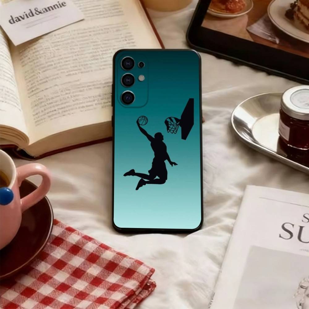 Sunset Basketball Phone Case Black Silicone Soft For Samsung S25,S24,S21,S22,S23,S30,Ultra,S20,Plus,Fe,Lite