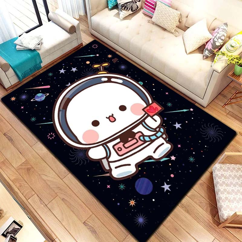Bubu and Dudu Cartoon Area Rug Kawaii Bear Print Floor Mat Non Slip Carpet For Bedroom Living Room Kids Playroom Home Decor Gift