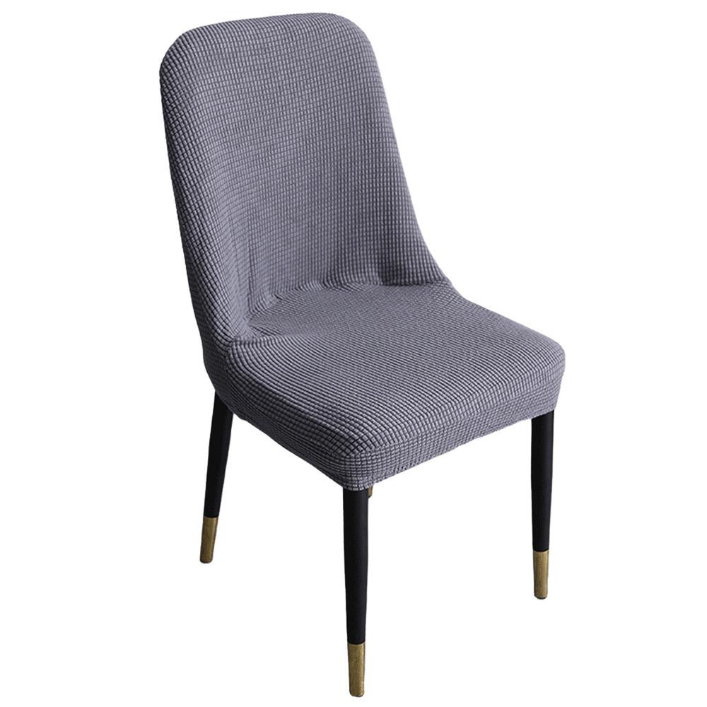 Curved Dining Chair Cover Anti-slip Stool Slipcover Integrated Seat Cover for Home Decoration