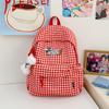 Schultasche Schultasche Mädchen Nische Japanisch Ins Karomuster Niedlicher Rucksack Klein Frisch Mittelschule College-Student Vielseitiger Rucksack