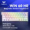 Aula WIN60 HE Wired Connection Magnetic Axis Keyboard RT Custom Mechanical Keyboard for E-sports Games 8K Polling Rate