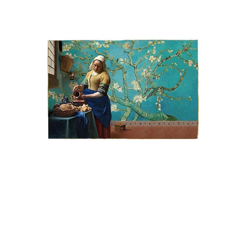 Van Gogh's Starry Night Oil Canvas Wall Art for Bedroom & Living Room Decor