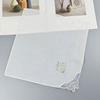 Multicolor Cotton Handkerchiefs Set for Women Embroidered Flower and Butterfly Lace Edge Portable Pocket Square Towel