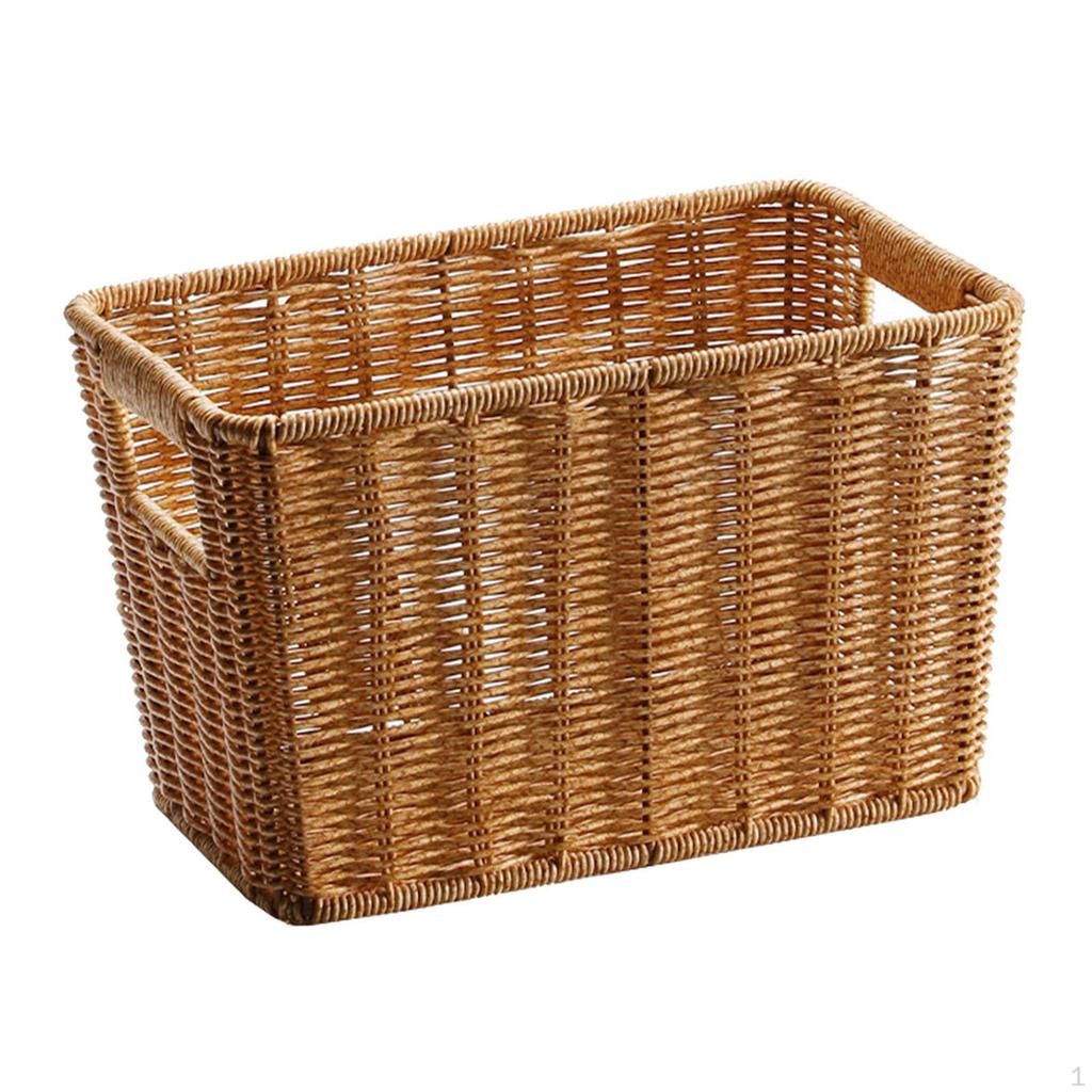 Decorative Storage Bin Sundries Baskets Desktop Basket Woven for Household