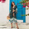 3-Color Cotton Blend Kimono-Style Cover-Up Beach Wrap Women Sun Protection Swimwear