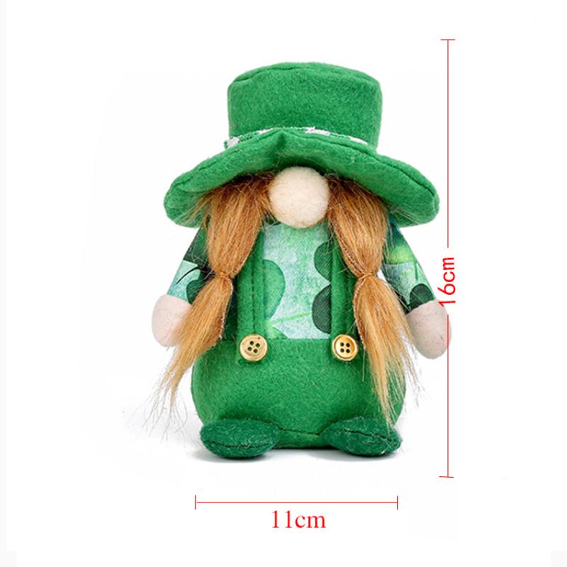 St Patrick Day Accessories Rudolph Doll Irish Festival Clover Gnome Faceless Doll Home Party Decor Saint Patrick Ornaments Gifts
