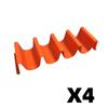Wave Shape Plastic Taco Holder Stand, Mexican Taco Shell Display Rack, Food Storage Tray Holder for Home Kitchen Restaurant Tableware
