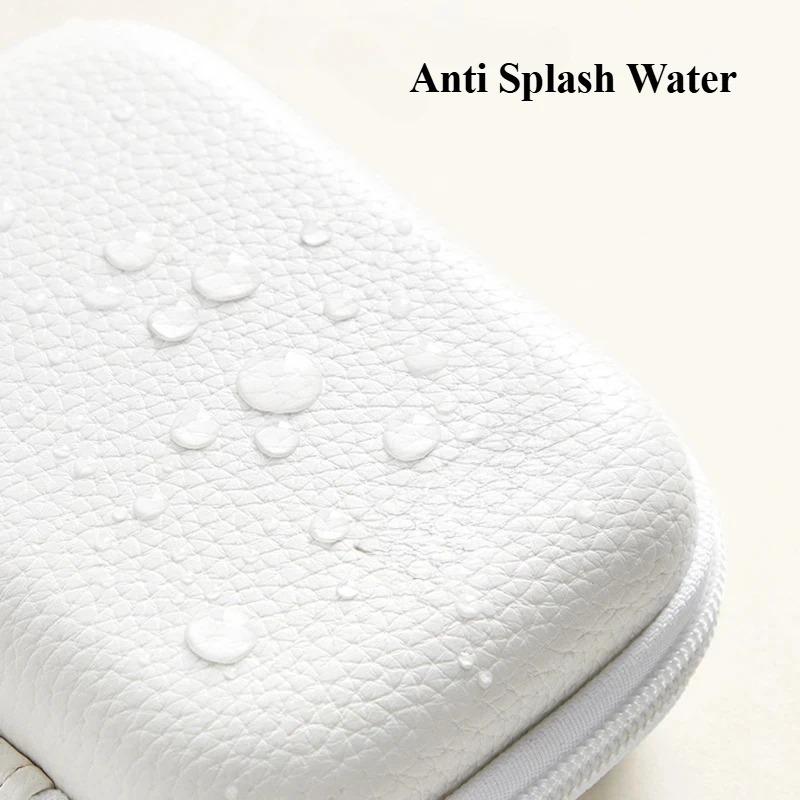 PU Leather Hard Shell Digital CCD Camera Case Small Travel Cameras Storage Holder Bag for SD Card Camera Accessories