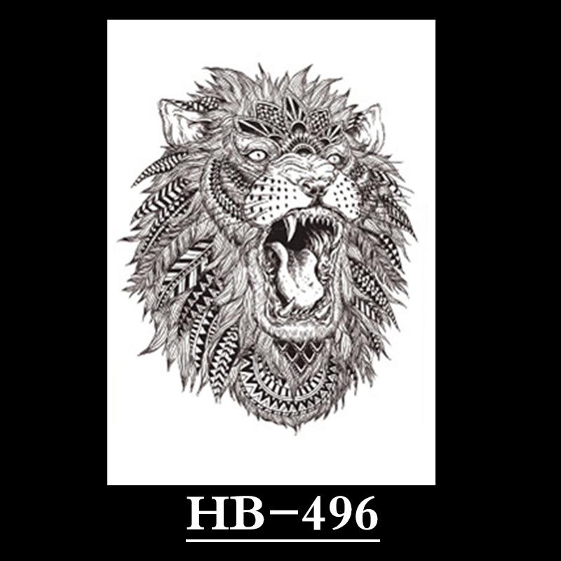Animal Tattoo Sticker, Liger Tattoo Sticker, Half Arm Waterproof Tattoo Sticker, Large Picture Temporary Sticker Tattoo