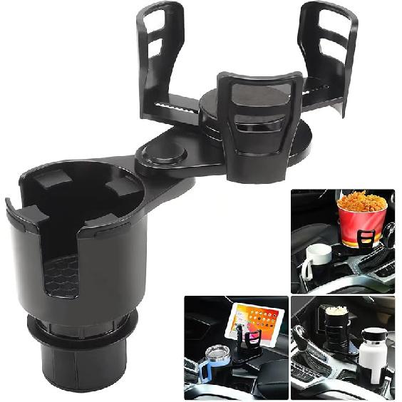 Car Cup Holder Expander 2 Combination 1 Multifunctional Car Cup Holder Extender Adapter with Adjustable Base Compatible Hydro L