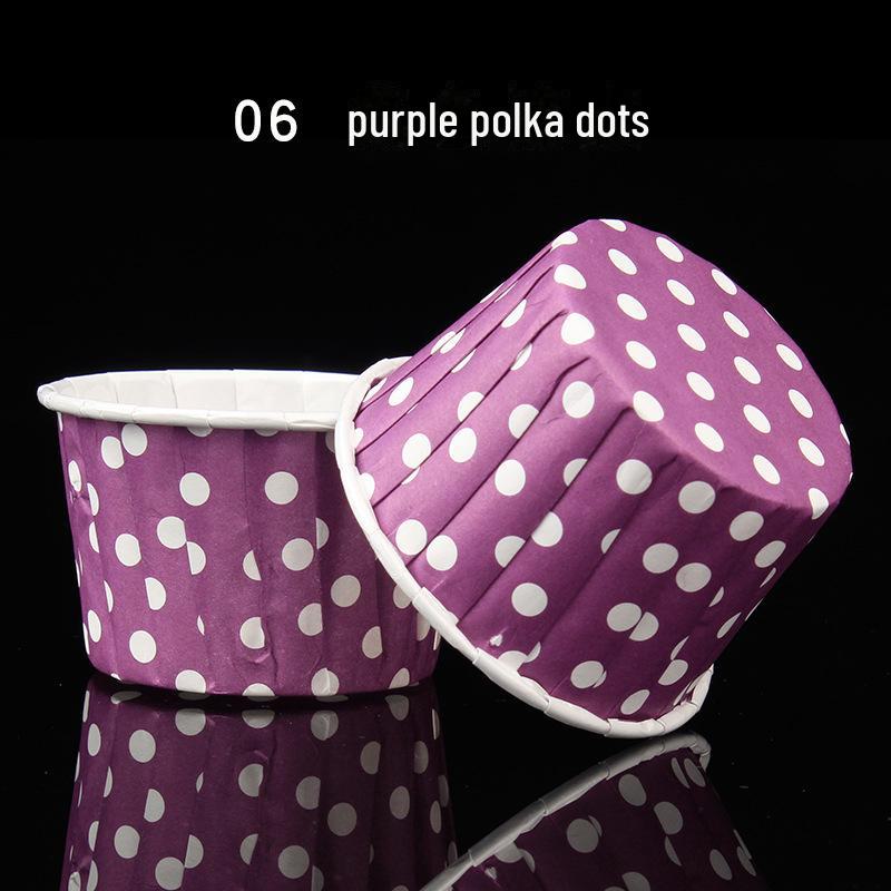 High-Temperature Polka Dot Baking Cups with Coated Rolled Edges