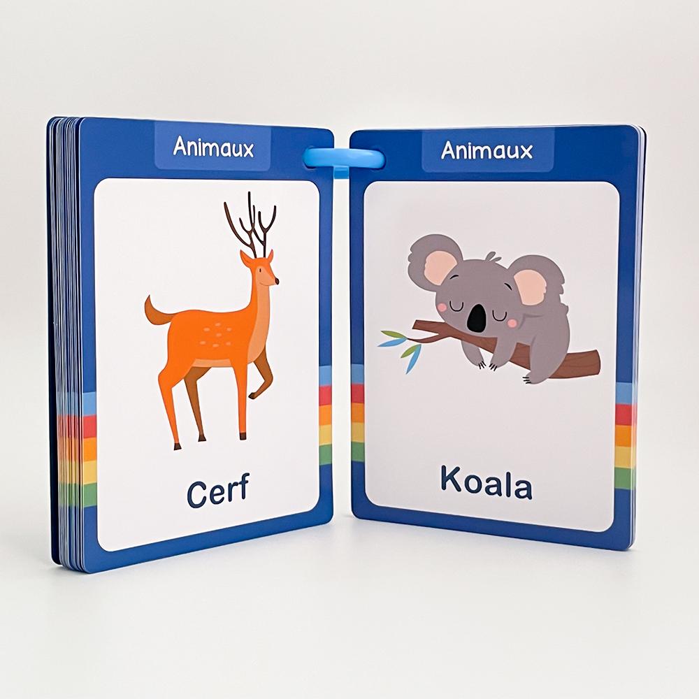 Food / Animals / Fruits / Body Parts French Words Learning Cards for Kids Early Language Skill Classroom Activities Memory Games