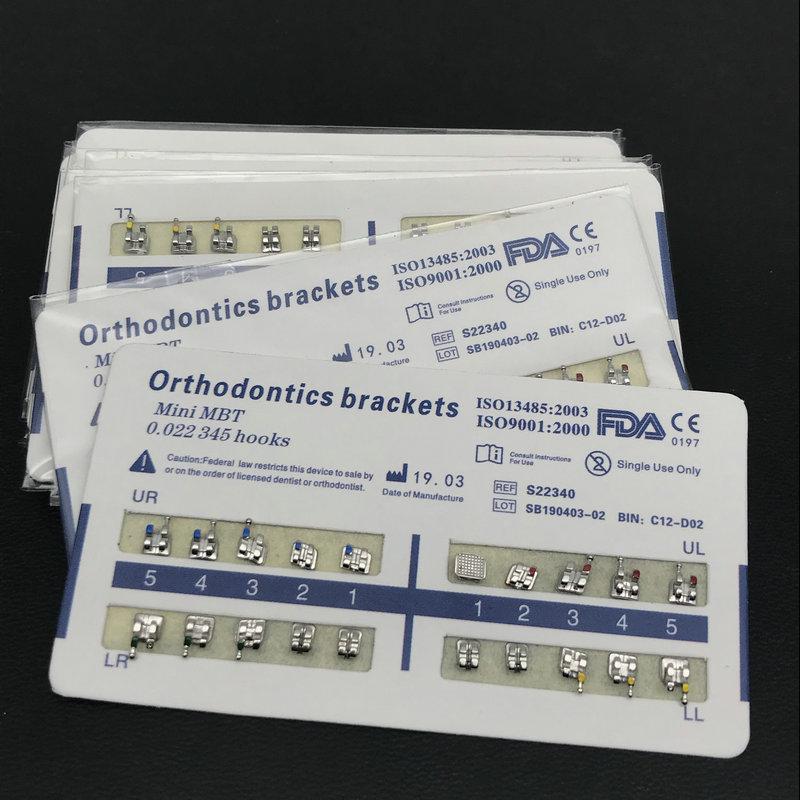 10packs Dental Orthodontic Metal Braces Bracket Mini Roth/MBT/Edgewise 022 Hooks 3 4 5