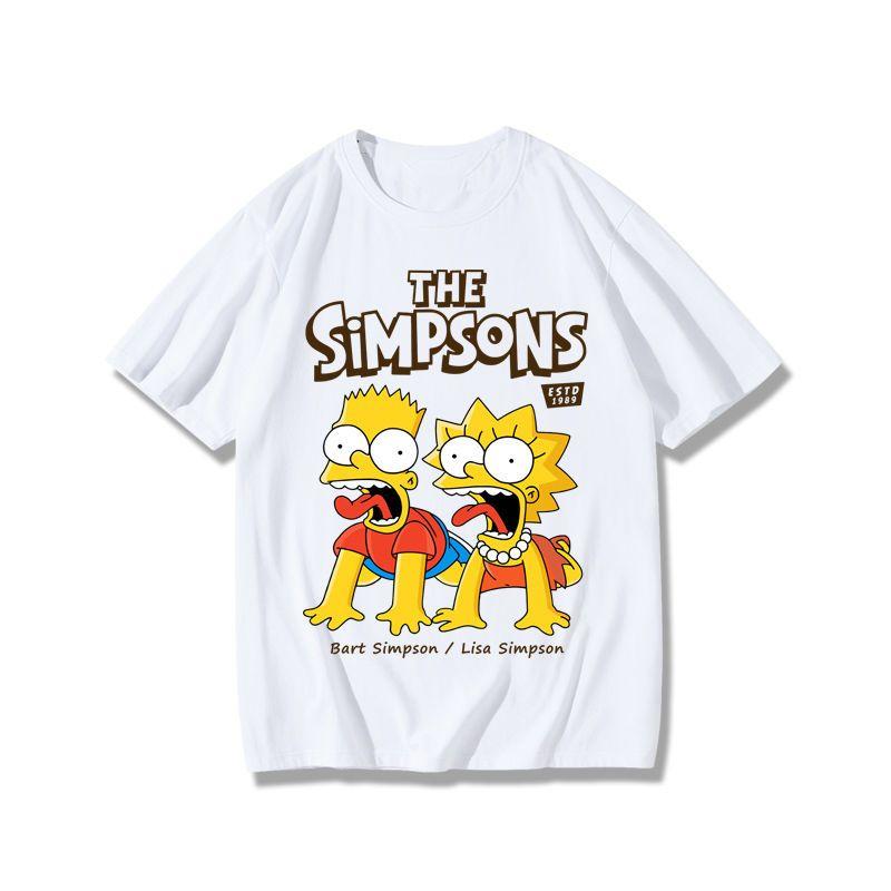 

The New Simp T-shirt in Collaboration with Anime American Summer Women Cotton Loose Round-neck Short-sleeved T-shirt Tops S