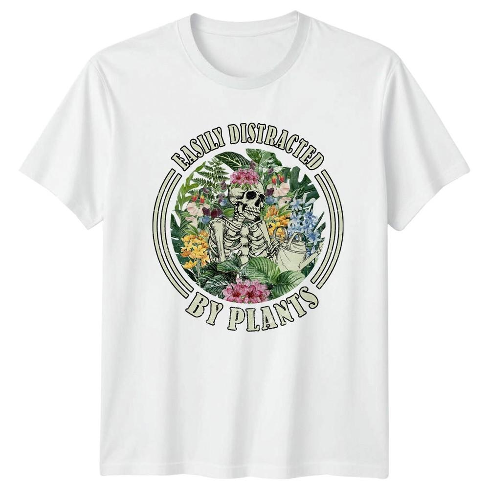 Easily Distracted By Plants TShirt Houseplant Gardening Birthday S