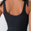 Einteiliger Badeanzug Damen Sexy Bademode Damen Bodys Badeanzug Weiblich Gepolstert Schwimmen Sommer Strandbekleidung Schwarz