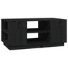 814403 vidaXL Table basse Noir 90x49x40,5 cm Bois massif de pin