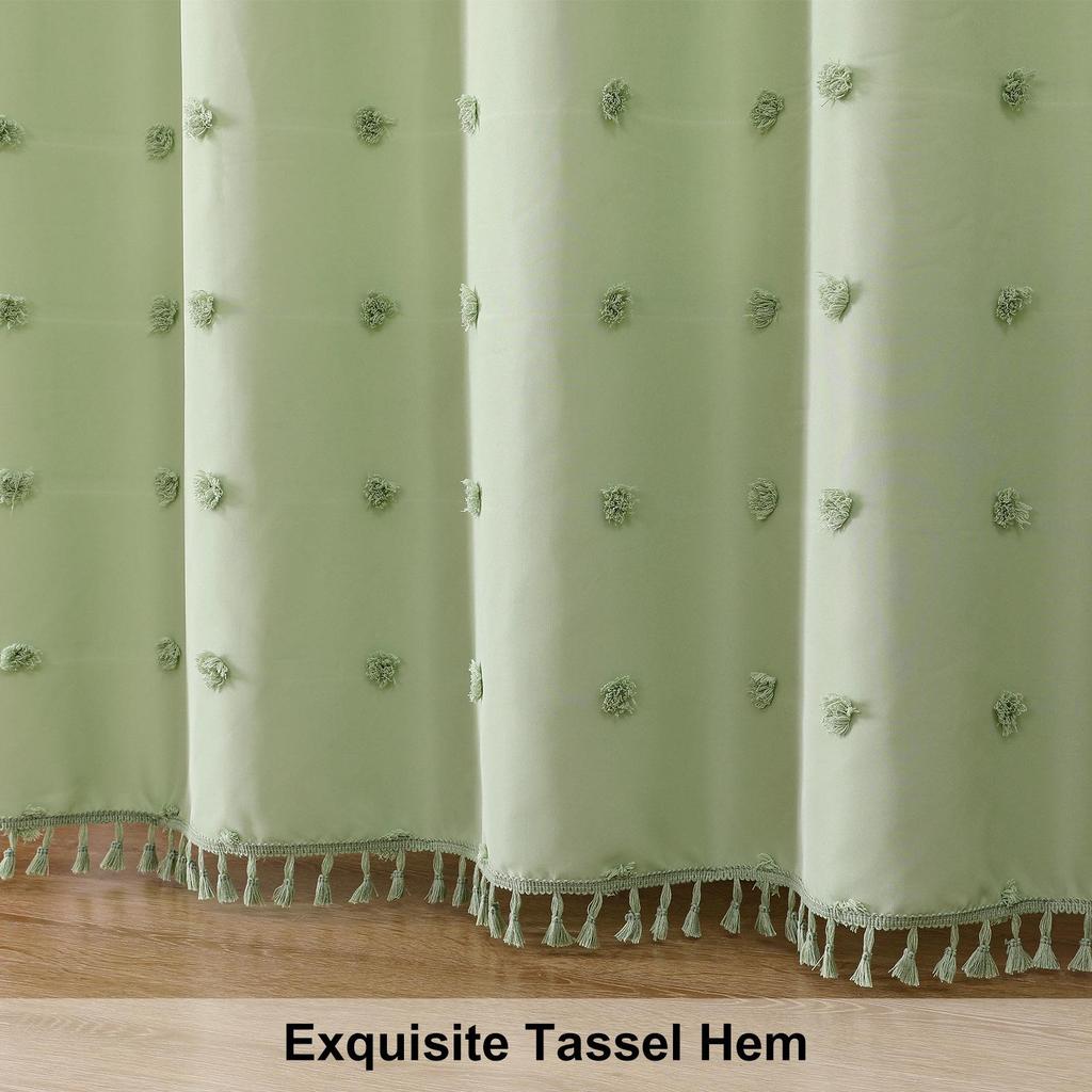 TEMU Hydrangea Polyester Shower Curtain - 3D Jacquard Design