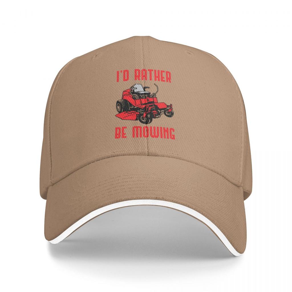 Id Rather Be Mowing Funny Lawn Mower Gardener Baseball Cap beach hat party Hat tactical cap Mens Hats Womens