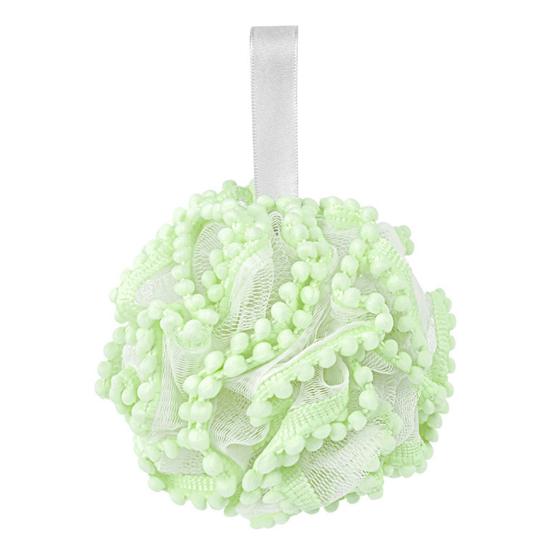 Bath Ball Soft Texture Bath Sponge with Tight Mesh Weave Rich Foam Gentle Exfoliating Puff High Absorbency Bath Sponge Bath Accessory