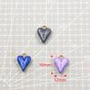 6 Color 12x16mm Stainless Steel Enamel Heart Pendant for DIY Jewelry - Handmade & Colorfast