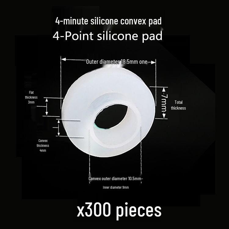 High-Temp Resistant Silicone Convex Washer for 4/6-Point Shower Hose with Mid-Convex Gasket