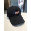 Hat female versatile face small wide brim big head circumference embroidery baseball cap hard top sunshade sun protection cap men