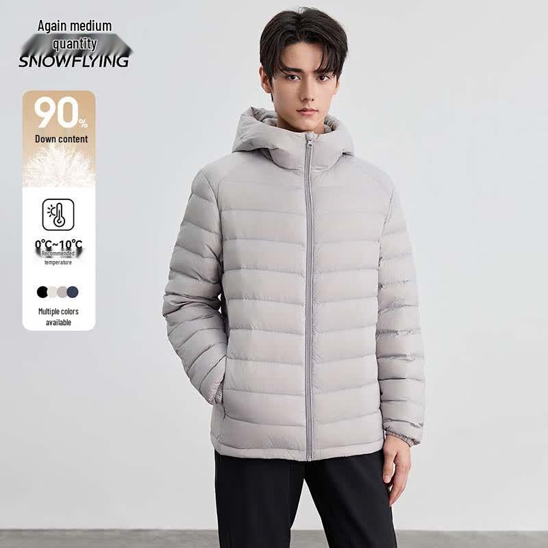 Snowflying Men s Lightweight Hooded Down Jacket 3XL