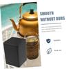 OFFSCH Metal Tea Canister, Black, Square, Tea Canister, Storage Container, Coffee Can, Airtight, Small, Square, Tea Canister, Tea Can, Snack Can, Iron