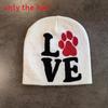 Paw Letter Dog Pattern Neutral Casual Warm Knitted Hat For Fall And Winter