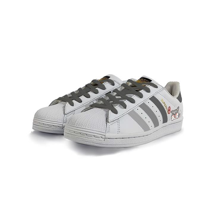 Adidas Originals SUPERSTAR Leather Slip Resistant Low top Skateboard Shoes Unisex White EG4958(Team183-)