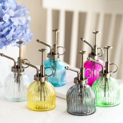 Regadera de Vidrio de Color Vintage Botella Pulverizadora de Presión Portátil para Jardín Tetera Regadera para Plantas Herramientas Pequeñas para Jardín Suministros