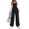 Damen Mode Vintage Tasche Gerade Bein Arbeitskleidung Overalls Lässige Hose Farbe Jumpsuit
