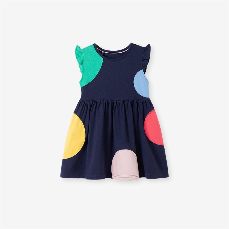 Little Maven Factory Direct Supply Girls Dresses Summer Cross-Border Children s Dresses European and American Casual Children s Dresses Ks003 2Y (90cm)