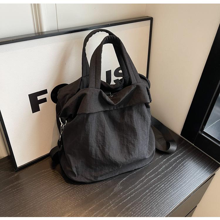 Canvas Large-capacity Bag 2024 New Korean Version Handbag Bag Large Bag Shoulder Leisure Student Bag