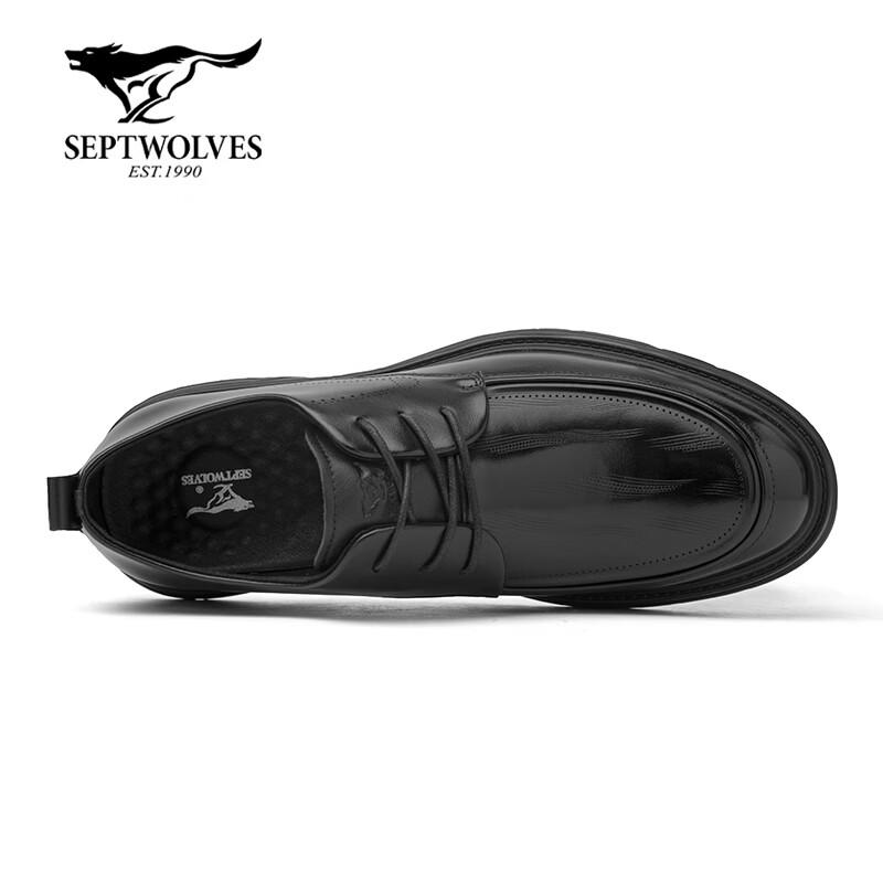 Septwolves Men's Genuine Leather Business Dress Shoes