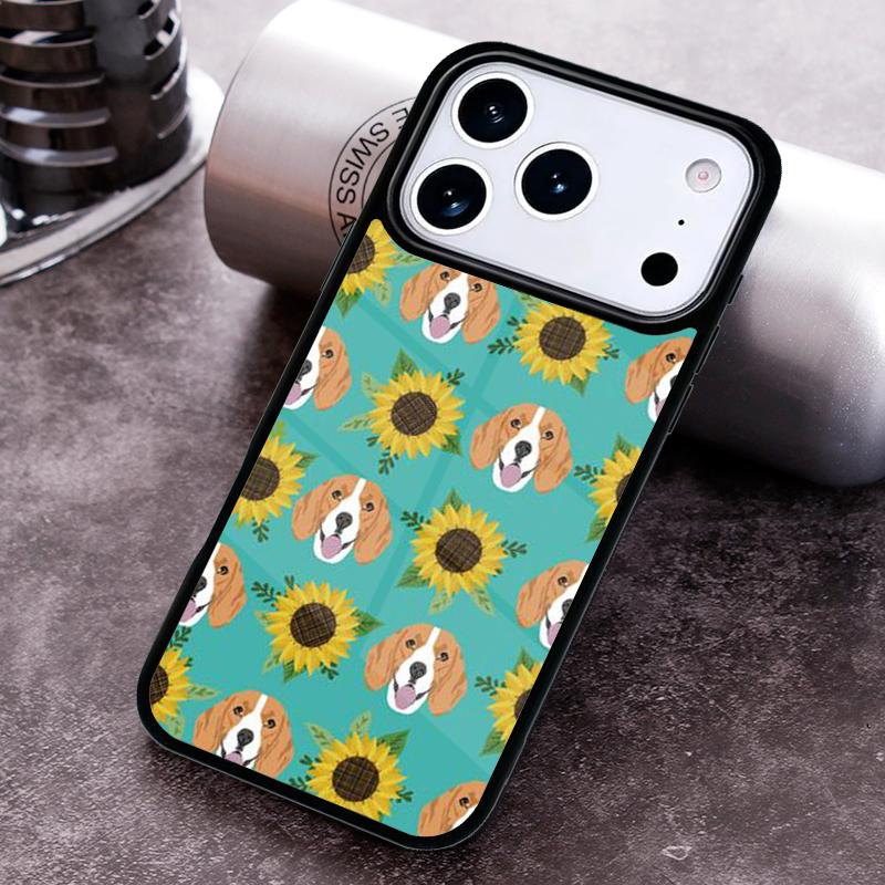 Beagle Floral Dog Phone Case For iPhone 17 16 15 14 13 12 11 Pro Max Plus 17Air Soft Silicone Cover