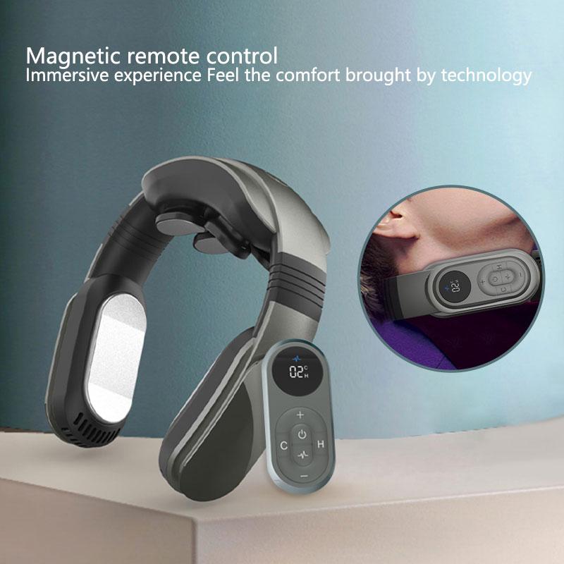 Electric Neck Massager 3 Modes Low Frequency Pulse Vibration Neck Massager Cold And Warm Dual-use Health Care Relaxation Machine