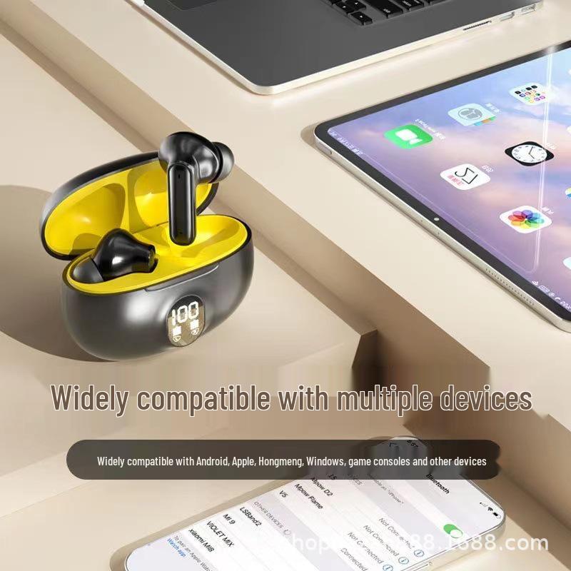 Digital Display Bluetooth S510 Headset - 2025 Model: Wireless, High-Quality Sound, Low Latency, Perfect for Gaming.