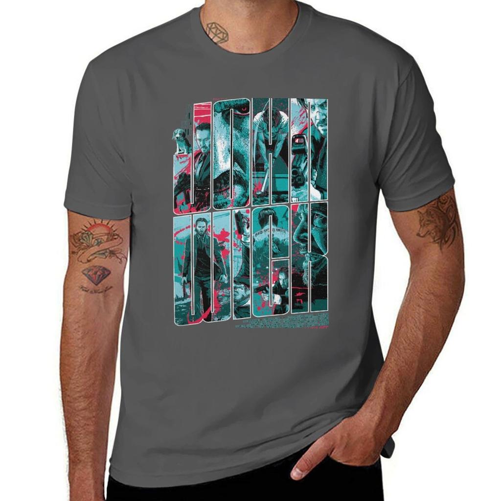 John Wick Design Tshirt Odor Resistant Short Sleeve Top